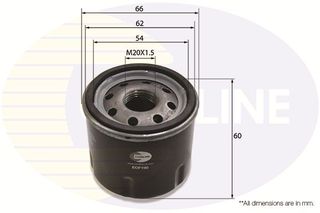 ΦΙΛΤΡΟ ΛΑΔΙΟΥ NISSAN KUBISTAR/RENAULT CLIO,KANGOO,LAGUNA,LOGAN,MODUS,THALIA,TWINGO,WIND/DACIA LOGAN,SANDERO (EOF190)(COMLINE) COMLINE EOF190
