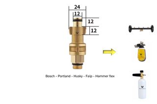Wevora Μεταλλικός Αντάπτορας Bosch - Husky - Portland Για Αφροποιήτες