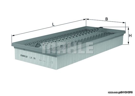 Φίλτρο αέρα MAHLE ORIGINAL LX96 Mercedes-Benz 190 W201  2500cc D 94ps 1989-1993 (25062203,5022743,6020940104,6020940204,890X9601DA)