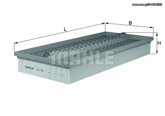 Φίλτρο αέρα MAHLE ORIGINAL LX96 SsangYong Musso 2900cc D 99ps 1996-1998 (25062203,5022743,6020940104,6020940204,890X9601DA)