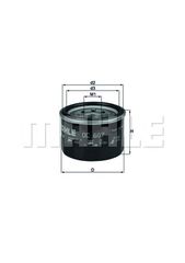 Φίλτρο λαδιού MAHLE ORIGINAL OC607 Smart 451 Cabrio 1000cc Brabus 98ps 2008- (1230A040,1321800110,A1321800010,A1321800110)
