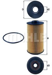 Φίλτρο λαδιού MAHLE ORIGINAL OX1521D BMW 5 Touring E34 4000cc 540 286ps 1993-1996 (11421435101,11421745390,11421745391,11421745391OD,11422236320)