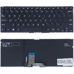 Πληκτρολόγιο - Laptop Keyboard για Asus ZenBook RX310 RX410 RX410U RX410UA RX410UQ 0KNB0-2631UI00 0KN0-UM2UI16 SN8550BL SG-64071-XU US No Frame Backlit Black ( Κωδ.40948USBL )