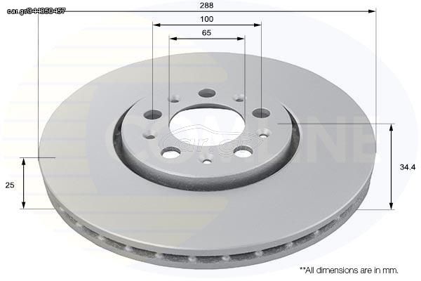 ΕΠΙΧΡΙΣΜΕΝΗ ΔΙΣΚΟΠΛΑΚΑ ΕΜΠΡΟΣΘ.AUDI-SEAT-SKODA COMLINE ADC1420V