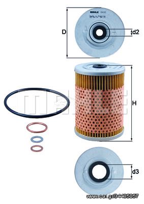 Φίλτρο λαδιού MAHLE ORIGINAL OX32D Mercedes-Benz G-Class W463 5000cc G 500 E 241ps 1993-1994 (0001800309,0001800509,0001800609,0001849825,0001849925)
