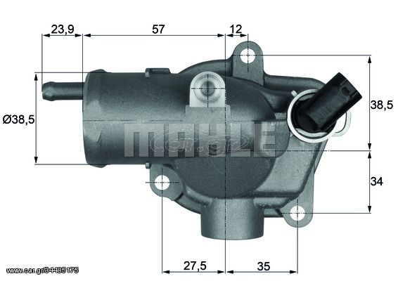 Θερμοστάτης, ψυκτικό υγρό MAHLE ORIGINAL TH1187 Mercedes-Benz Sprinter Bus 2100cc D 82ps 2000-2006 (05080146AA,05080146AB,5080146AA,5080146AB,6112000215)