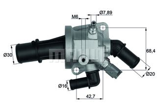 Θερμοστάτης, ψυκτικό υγρό MAHLE ORIGINAL TI16488 Fiat Panda 1300cc D Multijet 4x4 75ps 2010-2013 (1538707,1580532,55180041,55224021,9S518575BA)