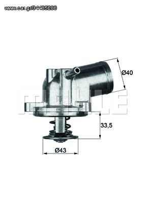 Θερμοστάτης, ψυκτικό υγρό MAHLE ORIGINAL TI2187 Mercedes-Benz CLK-Class C208 2000cc 200 Kompressor 192ps 1997-2000 (00A121113,11120000815,11120000915,1112000415,1112000915)