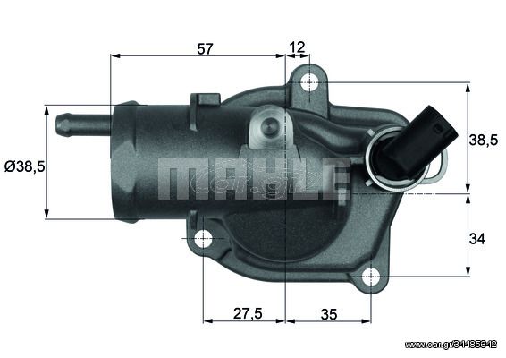 Θερμοστάτης, ψυκτικό υγρό MAHLE ORIGINAL TI3192 Mercedes-Benz CLK-Class C209 2200cc 220 CDI 150ps 2005-2009 (6462000015,6462000715,6462000915,6462001115,A6462000015)