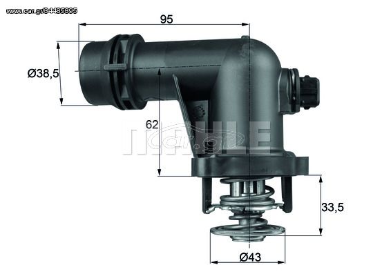 Θερμοστάτης, ψυκτικό υγρό MAHLE ORIGINAL TM15105 BMW 3 Coupe E46 1900cc 318 Ci 118ps 1999-2001 (11531436042,11531437085)