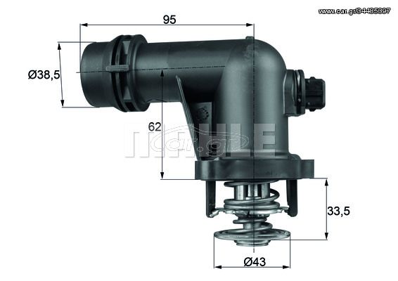 Θερμοστάτης, ψυκτικό υγρό MAHLE ORIGINAL TM15105 BMW 3 Coupe E46 1600cc 316 Ci 115ps 2002-2006 (11531436042,11531437085)