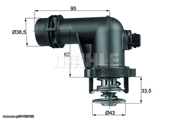 Θερμοστάτης, ψυκτικό υγρό MAHLE ORIGINAL TM15105 BMW 3 E46 1900cc 316 105ps 1998-2002 (11531436042,11531437085)