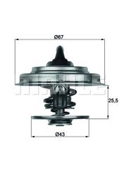 Θερμοστάτης, ψυκτικό υγρό MAHLE ORIGINAL TX1883D Audi A6 4G2 2800cc FSI Quattro 204ps 2010-2015 (0002037075,0012036975,0012037975,0022030475,0022030575)