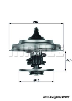 Θερμοστάτης, ψυκτικό υγρό MAHLE ORIGINAL TX1883D Mercedes-Benz Vario 4200cc D 177ps 2006- (0002037075,0012036975,0012037975,0022030475,0022030575)