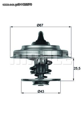 Θερμοστάτης, ψυκτικό υγρό MAHLE ORIGINAL TX1887D Jaguar Xj 3600cc 197ps 1986-1989 (0012039175,0022037675,0022037676,0022038175,0032036975)