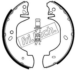 Σετ σιαγόνων φρένων fri.tech. 1040139 Ford Transit Van 2500cc DI 69ps 1994-2000 (1014316,1570220,7125122,94VB2200AB,EBL2030)