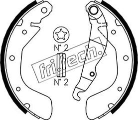 Σετ σιαγόνων φρένων fri.tech. 1073166 Opel Astra F 1600cc 71ps 1993-1996 (1605041,1605052,1605811,1605909,1605952)