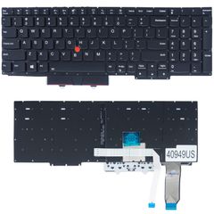 Πληκτρολόγιο - Laptop Keyboard για Lenovo ThinkPad E15 Gen 2 20T8 20T9 20T8CTO1WW 20T8S0AA00 20T8005CUS 5M10W64584 5M10W64513 01XY010 SN20U63990 987ABZV US No Frame Pointer Backlight Black ( Κωδ.40949