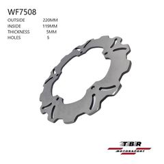 Δισκόπλακα πισω TBR Rear Brake Disc BMW S 1000 RR 1000cc (13-14)  WF7508