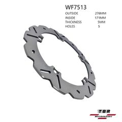 Δισκόπλακα πισω TBR Rear Brake Disc HONDA CROSSTOURER 1200cc (12-18)  WF7513