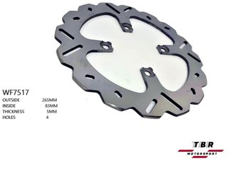 Δισκόπλακα πισω TBR Rear Brake Disc WF7517 DUCATI XDIAVEL S ABS 1262cc (16-18)