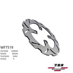 Δισκόπλακα πισω TBR Rear Brake Disc TRIUMPH DAYTONA TRIPLE R 675cc (13-14) WF7519