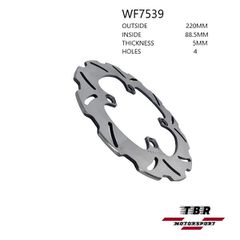 Δισκόπλακα πισω TBR Rear Brake Disc  HONDA CBR RR SP 1000cc (17-23) WF7539