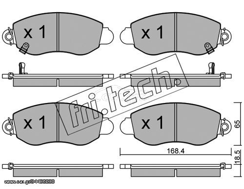 Σετ τακάκια, δισκόφρενα fri.tech. 3290 Ford Transit 2400cc DI 120ps 2000-2006 (1135167,1318139,1415166,1465166,1465167)