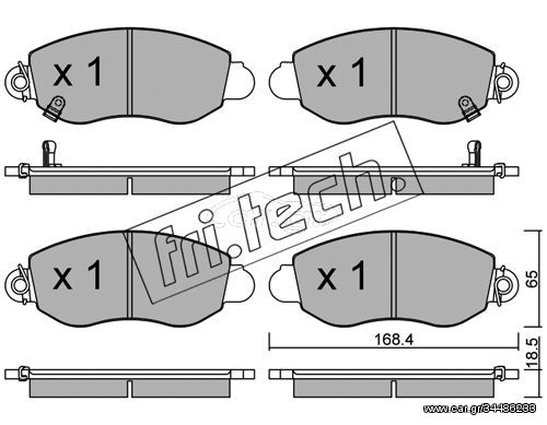 Σετ τακάκια, δισκόφρενα fri.tech. 3290 Ford Transit 2000cc TDCi 125ps 2002-2006 (1135167,1318139,1415166,1465166,1465167)