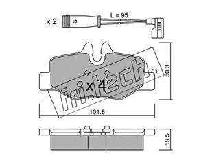 Σετ τακάκια, δισκόφρενα fri.tech. 5920W Mercedes-Benz Viano W639 3200cc 218ps 2003- (0004216210,0014211010,0034208120,0064204420,A0004216210)