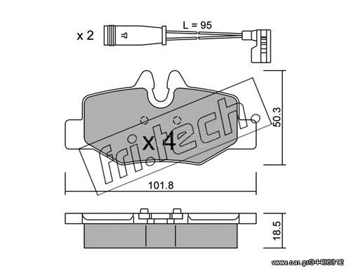 Σετ τακάκια, δισκόφρενα fri.tech. 5920W Mercedes-Benz Viano W639 2100cc 4MATIC 116ps 2006- (0004216210,0014211010,0034208120,0064204420,A0004216210)