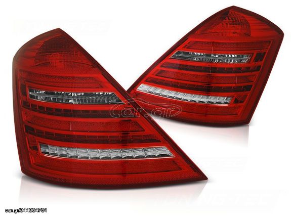 Πίσω φανάρια led για Mercedes W221 S-class (2005-2011) - facelift design με τρεχούμενο φλας - σετ 2τμχ