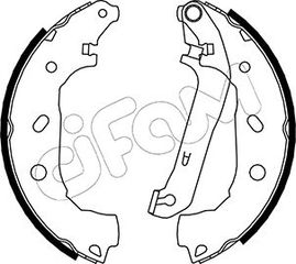 Σετ σιαγόνων φρένων CIFAM 153138 Ford Tourneo Connect 1800cc Di 75ps 2002-2013 (1365486,1511233,2T142200AA,2T142200AB,2T142200AC)