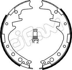 Σετ σιαγόνων φρένων CIFAM 153413 Toyota Hiace Bus 2000cc 88ps 1985-1989 (0449525100,0449526020,0449526021,0449526040,0449526041)