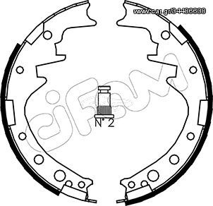 Σετ σιαγόνων φρένων CIFAM 153413 Toyota Hiace Van 2000cc 88ps 1982-1989 (0449525100,0449526020,0449526021,0449526040,0449526041)