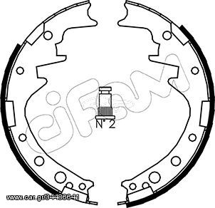 Σετ σιαγόνων φρένων CIFAM 153413 Toyota Hiace Van 2000cc 88ps 1977-1983 (0449525100,0449526020,0449526021,0449526040,0449526041)