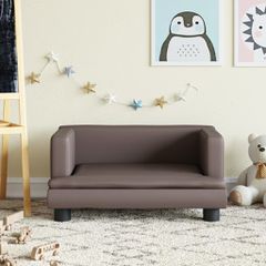 Καναπές Παιδικός Καφέ 60 x 40 x 30 εκ. από Συνθετικό Δέρμα 3196326