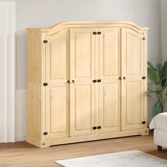 Ντουλάπα Corona 194x52x186 εκ. από Μασίφ Ξύλο Πεύκου 4012162