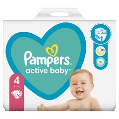 Πανες Pampers Active Baby Giant Pack Νο4 (9-14kg) 76 τεμ