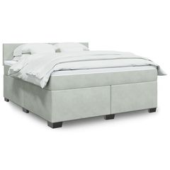 ΚΡΕΒΑΤΙ BOXSPRING ΜΕ ΣΤΡΩΜΑ ΑΝΟΙΧΤΟ ΓΚΡΙ 180X200 ΕΚ. ΒΕΛΟΥΔΙΝΟ 3288672