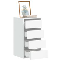Συρταριέρα Γωανική Λευκή 40x41x76 εκ. από Επεξεργασμένο Ξύλο 852861