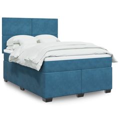 ΚΡΕΒΑΤΙ BOXSPRING ΜΕ ΣΤΡΩΜΑ ΜΠΛΕ 160X200 ΕΚ. ΒΕΛΟΥΔΙΝΟ 3290952