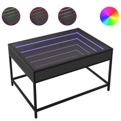 Τραπεζάκι Σαλονιού Infinity LED Μαύρο 70x50x41 εκ. 847682