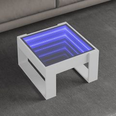 Τραπεζάκι Σαλονιού Infinity LED Λευκό 50x53x30 εκ. 847623