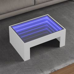 Τραπεζάκι Σαλονιού Infinity LED Λευκό 70x50x30 εκ. 847609