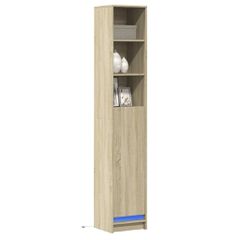 vidaXL Ντουλάπι με Φώτα LED Sonoma Δρυς 36x32,5x200 εκ. Επεξ. Ξύλο