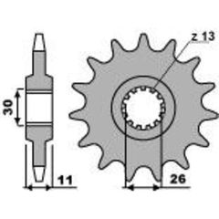 Γραναζι Εμπρος Ατσαλινο Yamaha Tenere 700 14T | Pbr