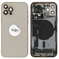 For iPhone/iPad (AP12P24GOPSP) Rear Cover (Pulled, with small parts) - Gold, for iPhone 12 Pro Quality: A-grade