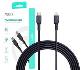 AUKEY CB-SCC241 USB-C Power Delivery PD 240W 5A 20V 1m Nylon Black