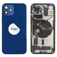For iPhone/iPad (AP120024BLPSP-B) Rear Cover (Pulled B) incl. small parts - Blue, For iPhone 12